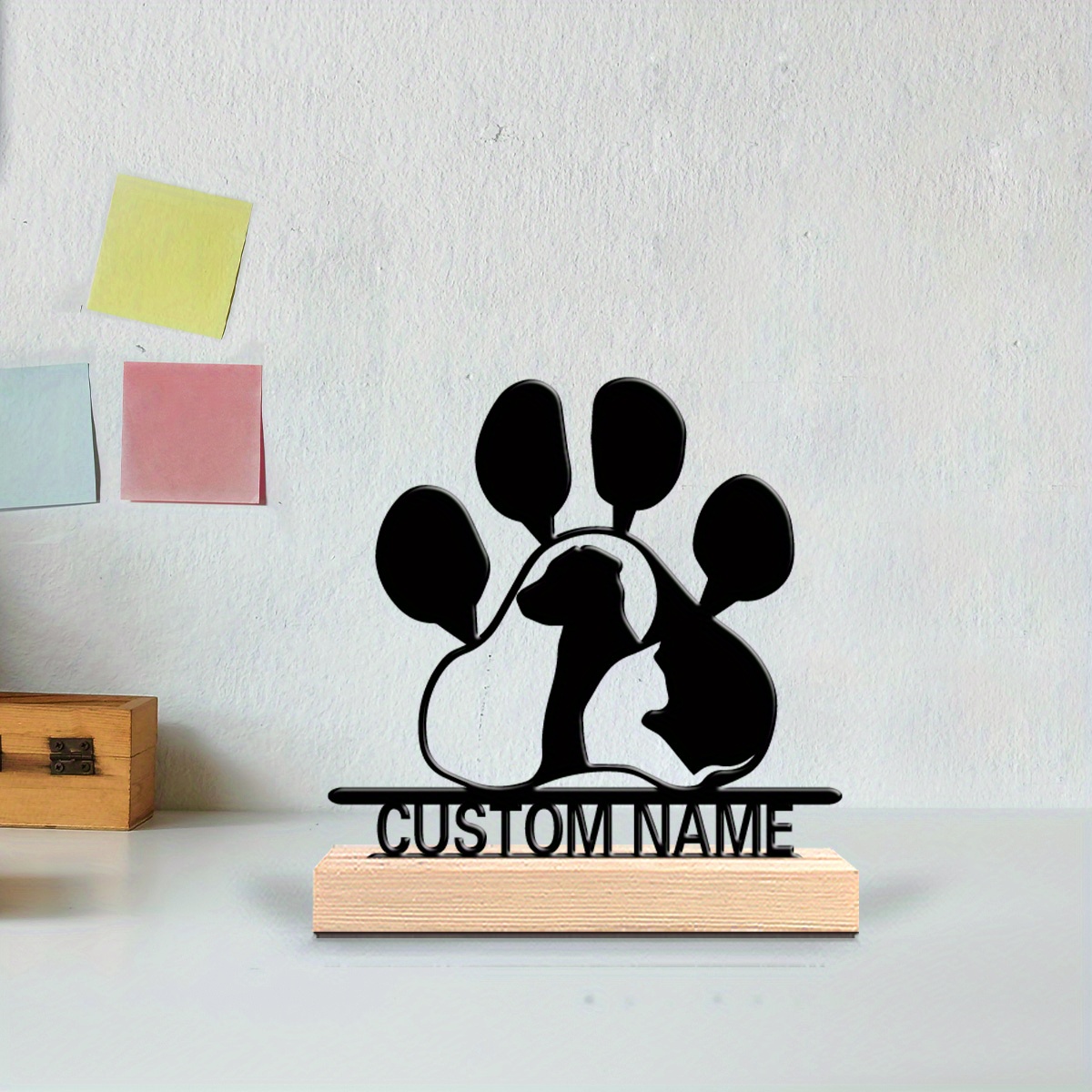 Home Decor Names - Custom Pet Paw Metal Art Sign
