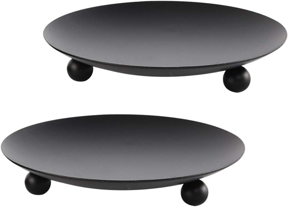 X Home Decor - Set of 2 Black Iron Candle