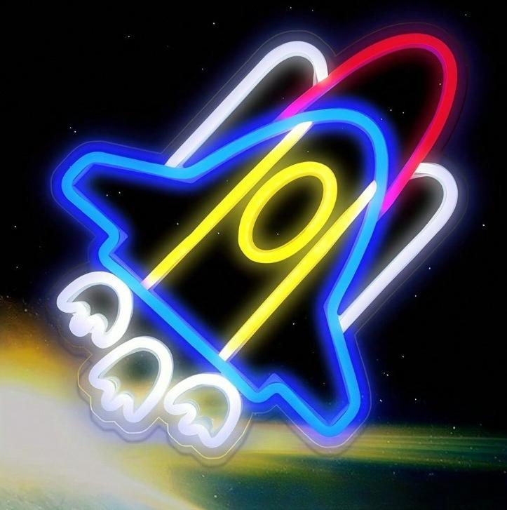 Home Decor Game - Rocket Neon Sign USB Neon Lights