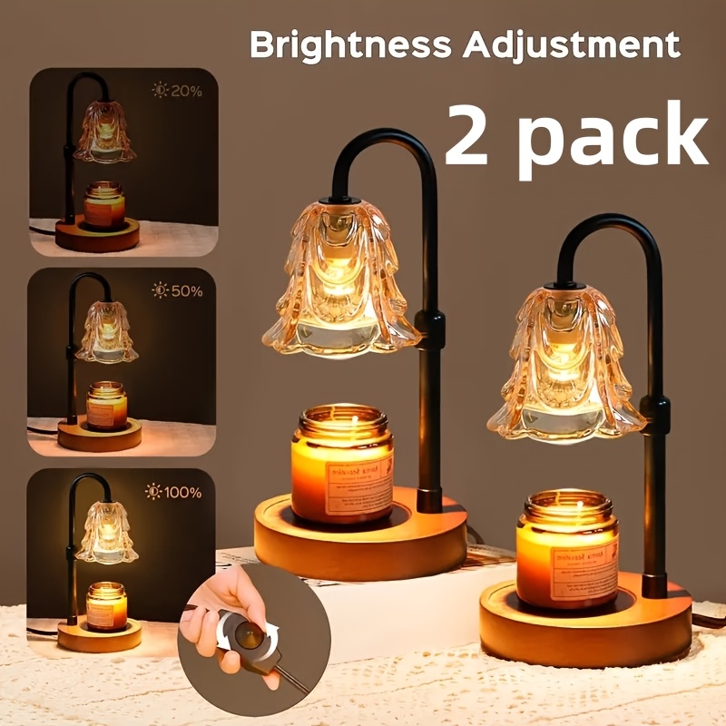 Home Christmas Decor - us2-Pack Candle Warmer Lamp, Candleholders, LED
