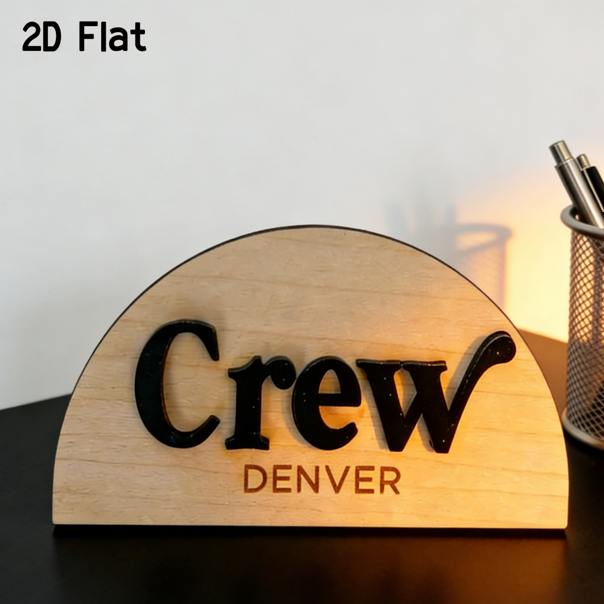 Home Decor Diy - 1Pc Cutom Crescent Wooden Acrylic Name