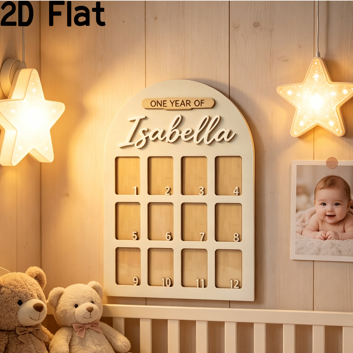 Home Decor Diy - 1Pc Custom Photo Record Board Wooden