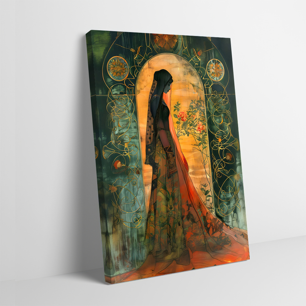Home Decor Interior - Woman In A Garden Printing Poster