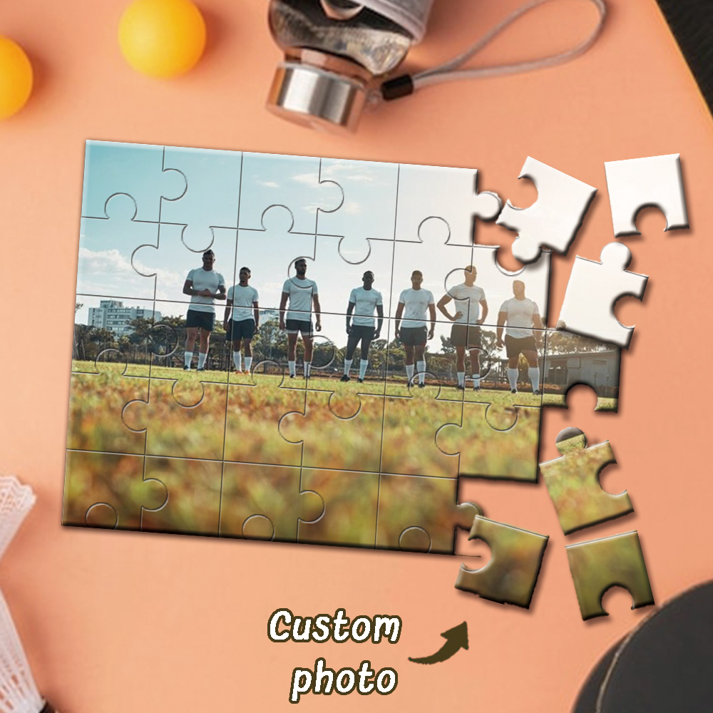 Home Christmas Decor - Custom Wooden Puzzle with Your Photo