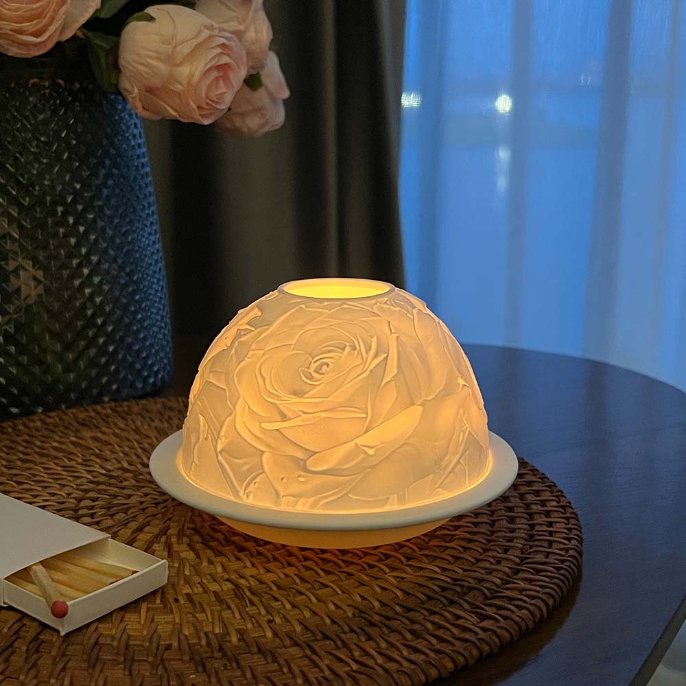 Home Decor Vintage - Lumina Ceramic Deluxe Vintage Rose Tea