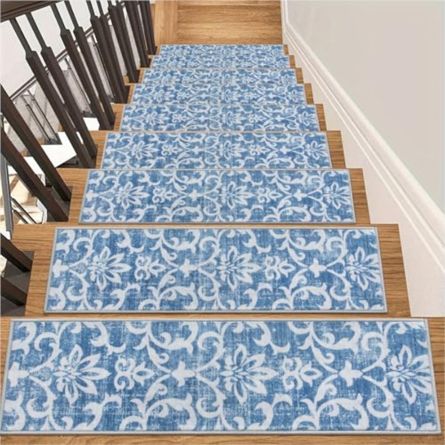 X Home Decor - Carpet Stair Treads Non Slip Backing,