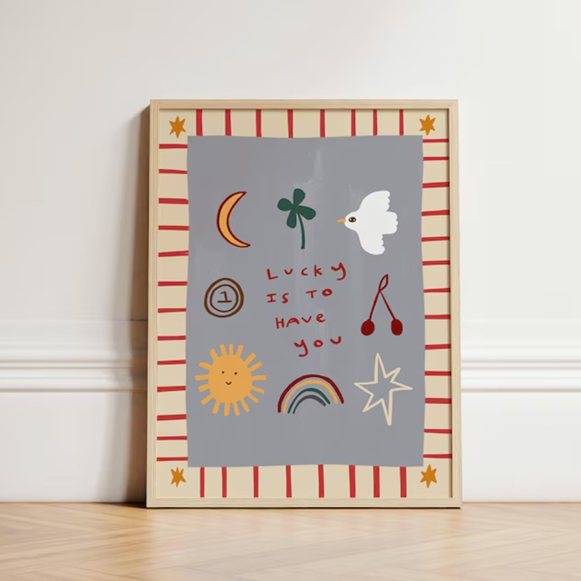 Home Decor Quotes - Cartoon Lucky To Have You Quotes