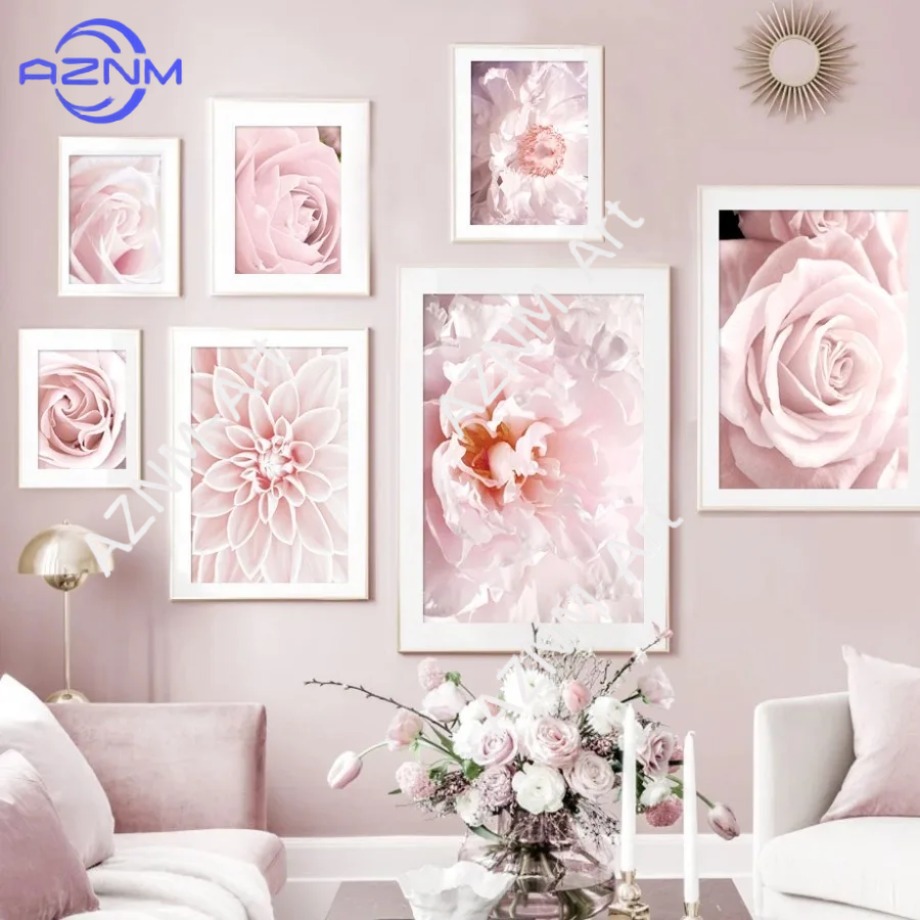 Modern Fashion Pink Flower Ros - Home Decor Interior incelemesi ve fiyatı