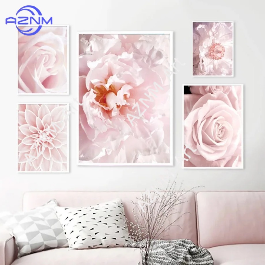 Modern Fashion Pink Flower Ros - Home Decor Interior incelemesi ve fiyatı