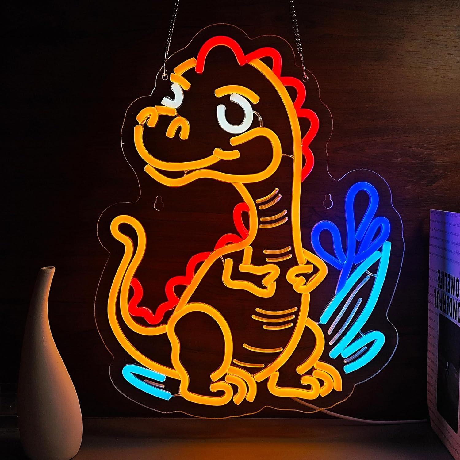 Cute Dinosaur Neon Sign Cartoo - Home Decor Games incelemesi ve fiyatı