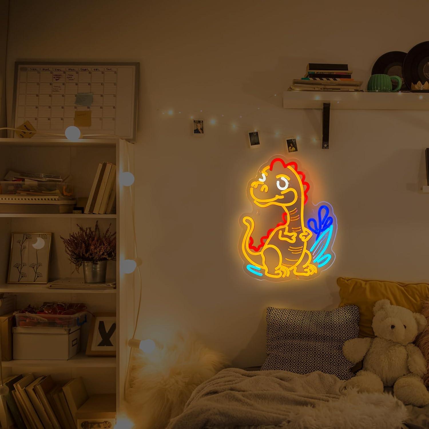 Cute Dinosaur Neon Sign Cartoo - Home Decor Games incelemesi ve fiyatı
