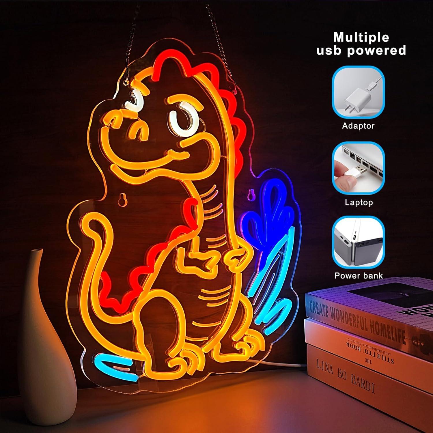 Cute Dinosaur Neon Sign Cartoo - Home Decor Games incelemesi ve fiyatı