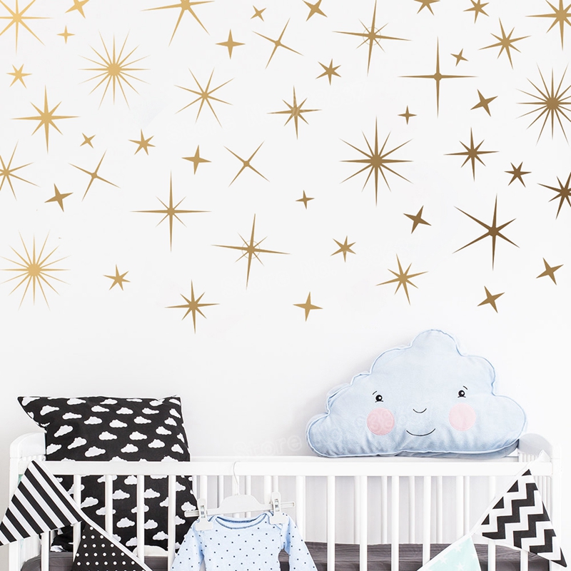 Sparkle Gold Star Wall Decals  - Home Decor Aesthetic Pinterest incelemesi ve fiyatı