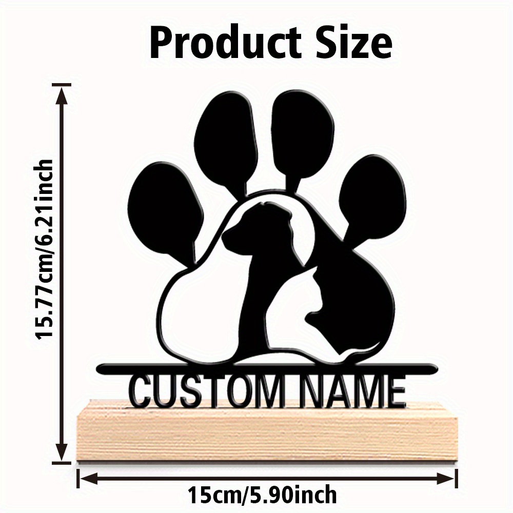 Custom Pet Paw Metal Art Sign  - Home Decor Names incelemesi ve fiyatı