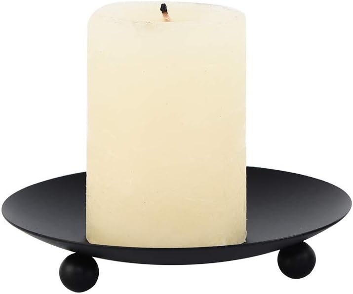 Set of 2 Black Iron Candle Pla - X Home Decor incelemesi ve fiyatı