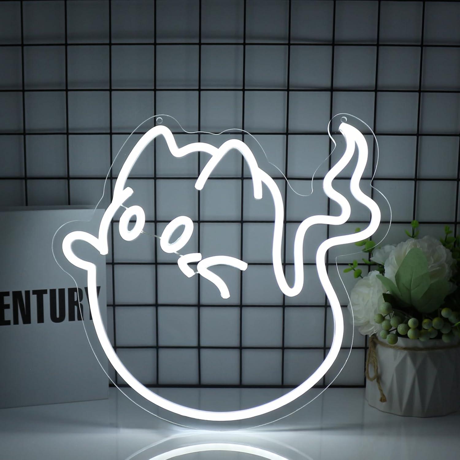 Cat Ghost Neon Sign USB Powere - Home Decor Game incelemesi ve fiyatı