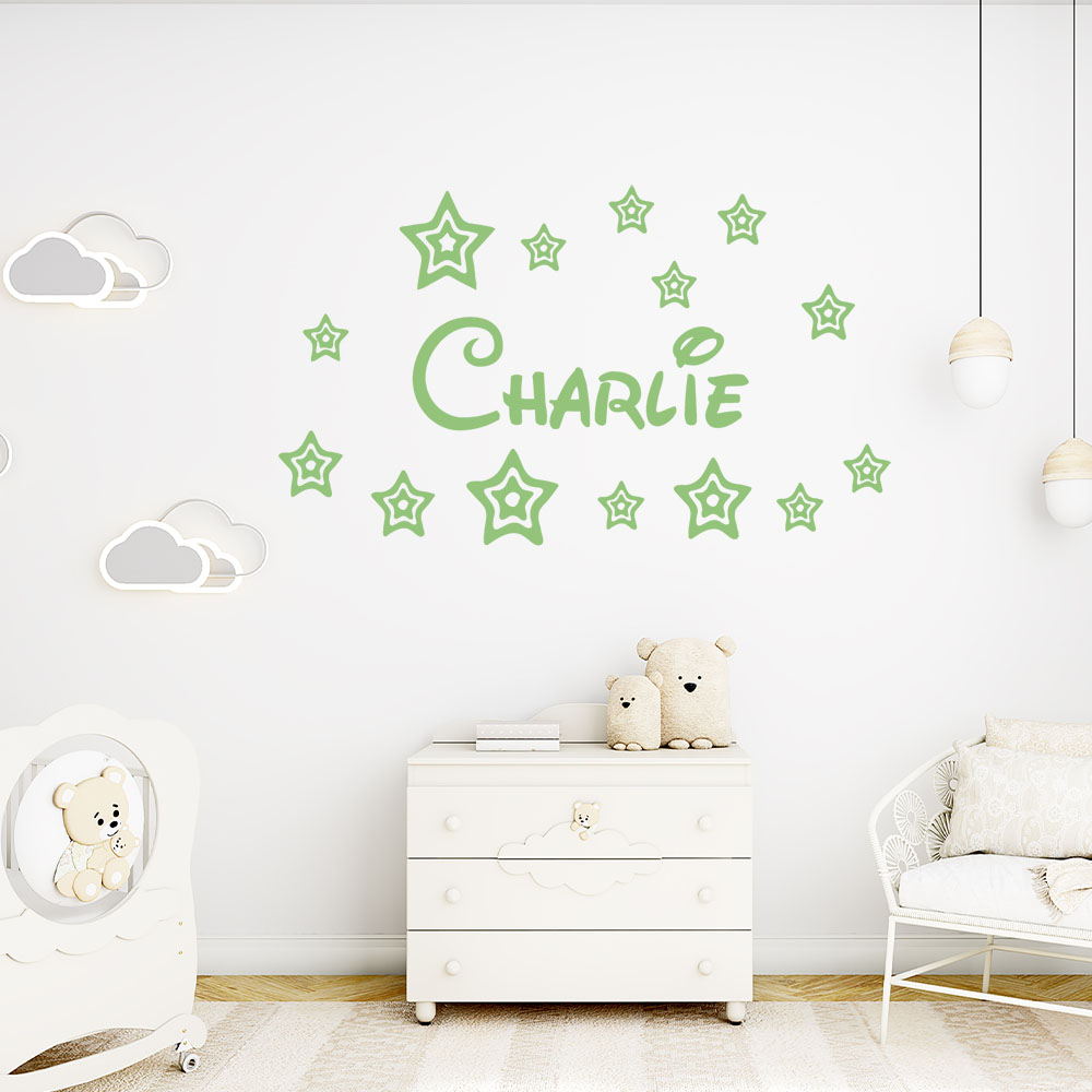 1pc Cartoon stars Custom Name  - Home Decor Diy incelemesi ve fiyatı