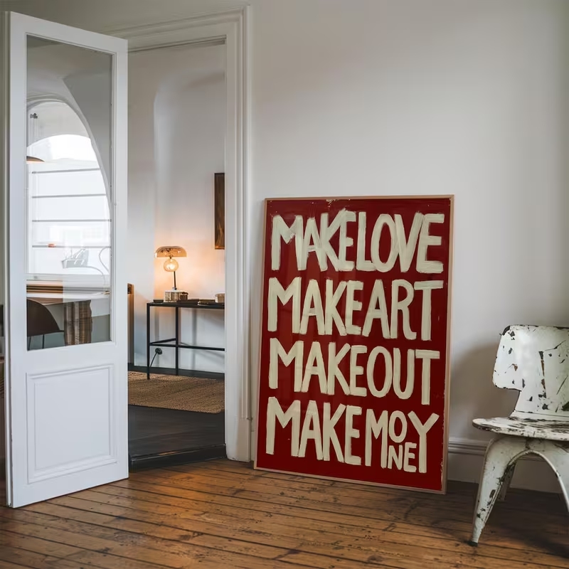 Modern,Retro Self Made Love Ki - Home Decor Quotes incelemesi ve fiyatı