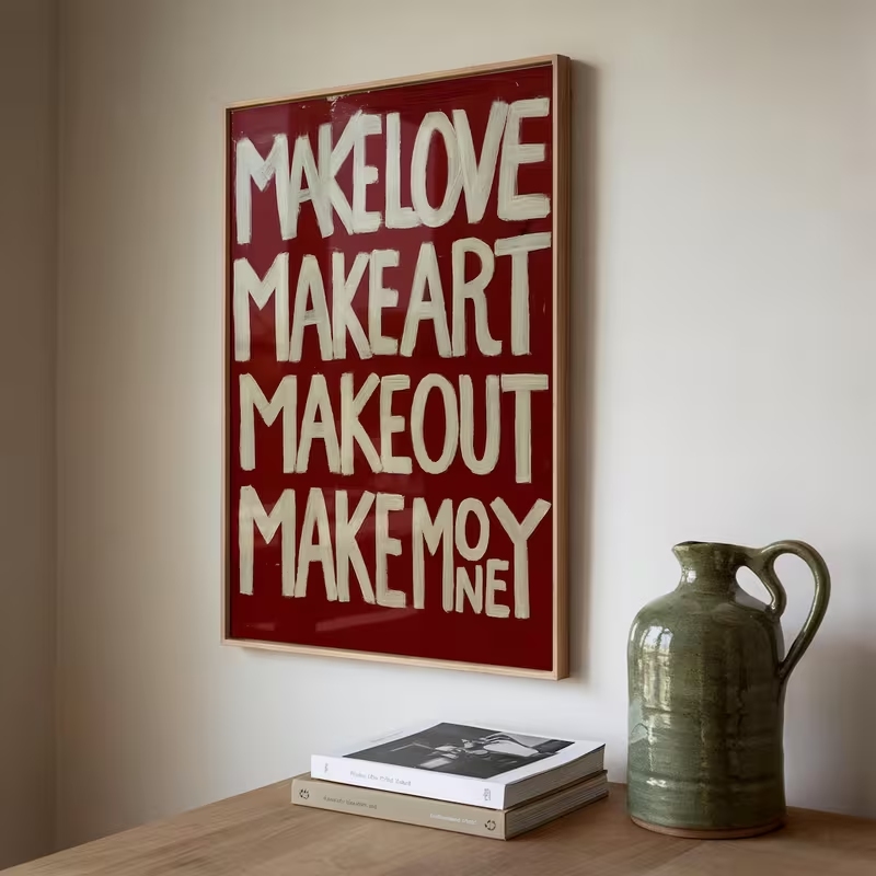 Modern,Retro Self Made Love Ki - Home Decor Quotes incelemesi ve fiyatı