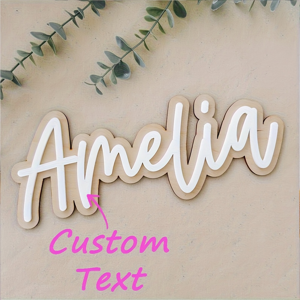 Personalized Double-Layered Wo - Home Decor Names incelemesi ve fiyatı