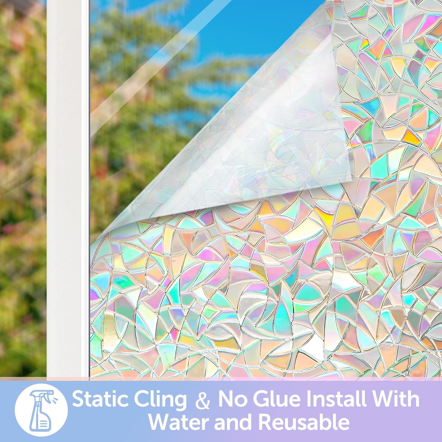 Rainbow Window Privacy Film No - X Home Decor incelemesi ve fiyatı