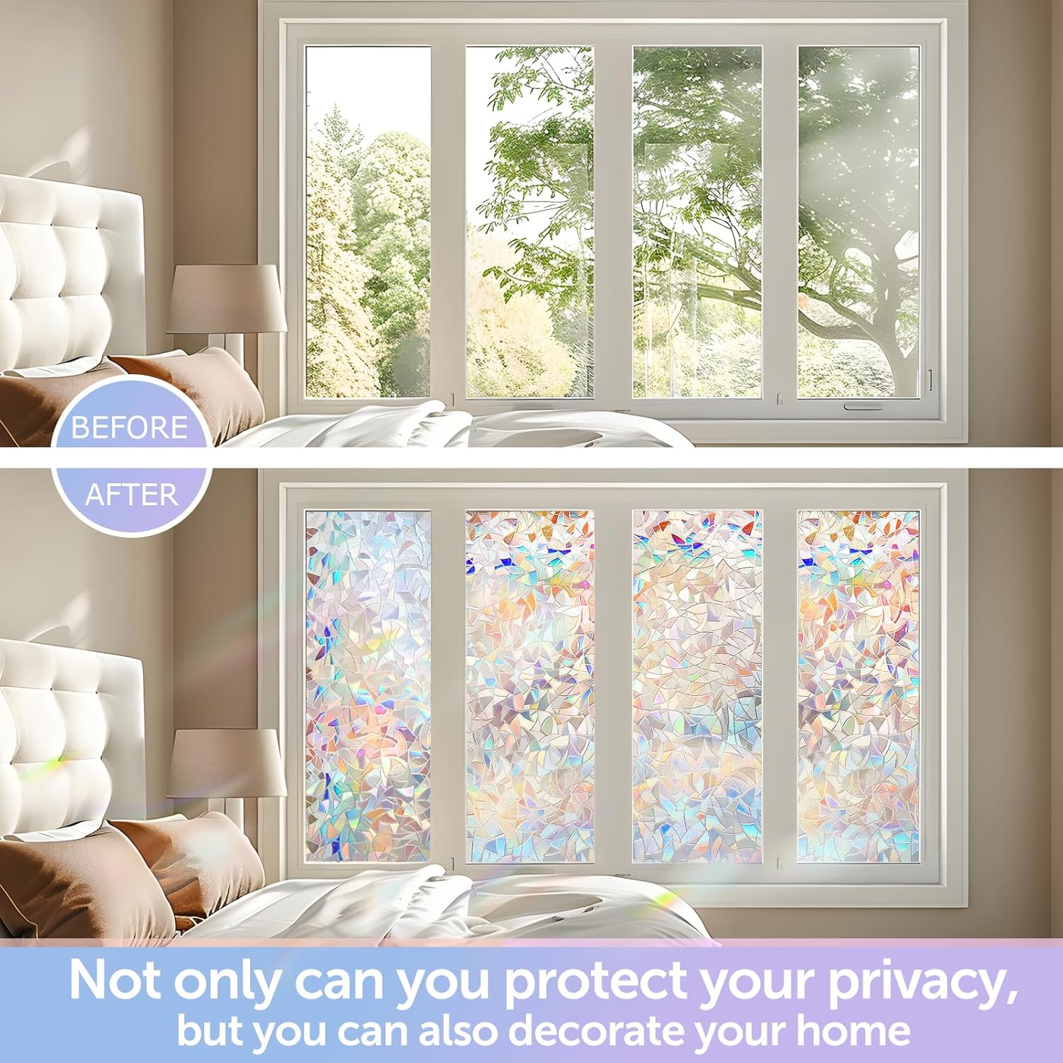Rainbow Window Privacy Film No - X Home Decor incelemesi ve fiyatı