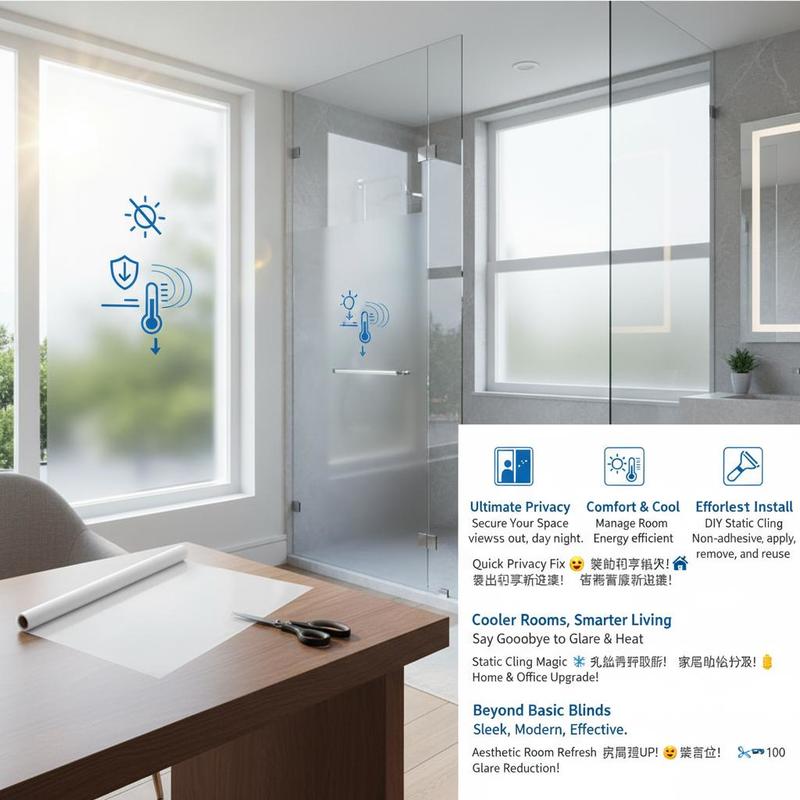 Frosted Window Cover 23.6 in x - X Home Decor incelemesi ve fiyatı