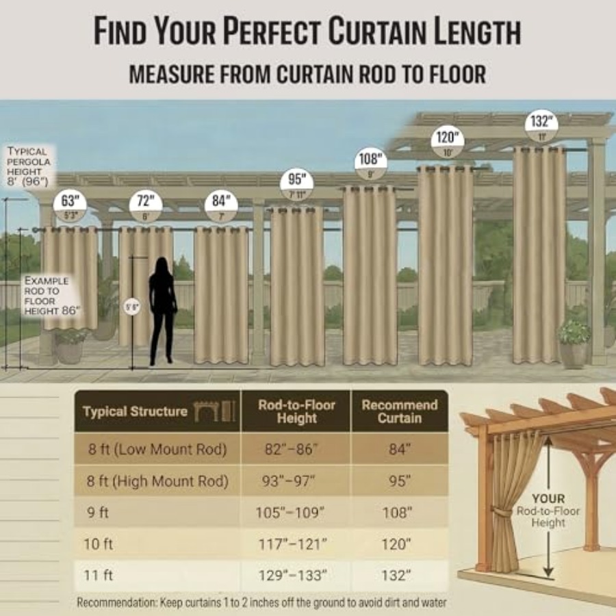 Waterproof Outdoor Curtain W84 - X Home Decor incelemesi ve fiyatı