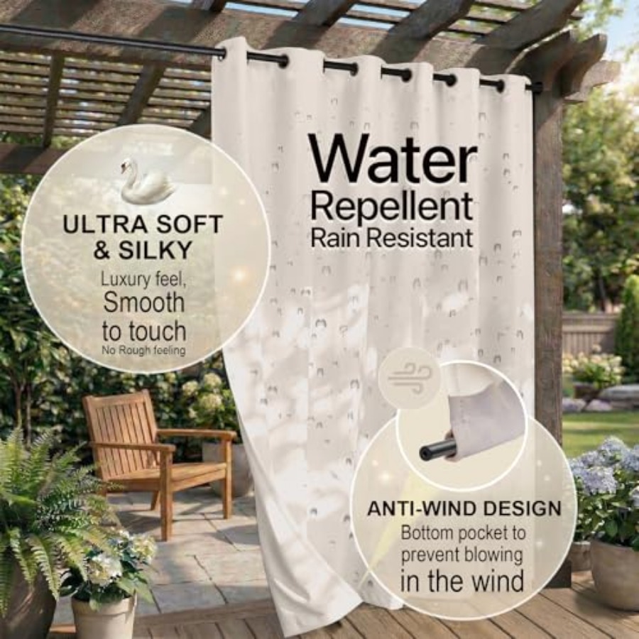 Waterproof Outdoor Curtain W84 - X Home Decor incelemesi ve fiyatı
