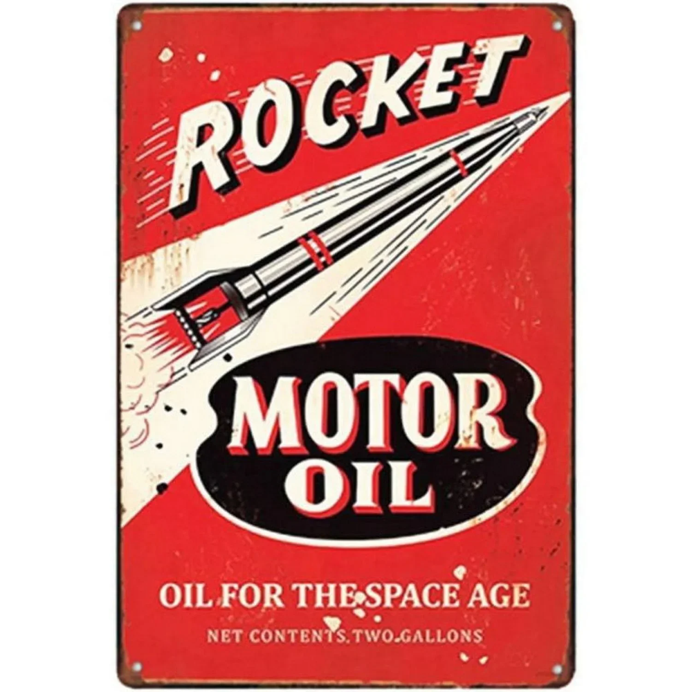 Vintage-Style Motor Oil Gas Si - Home Decor Interior incelemesi ve fiyatı