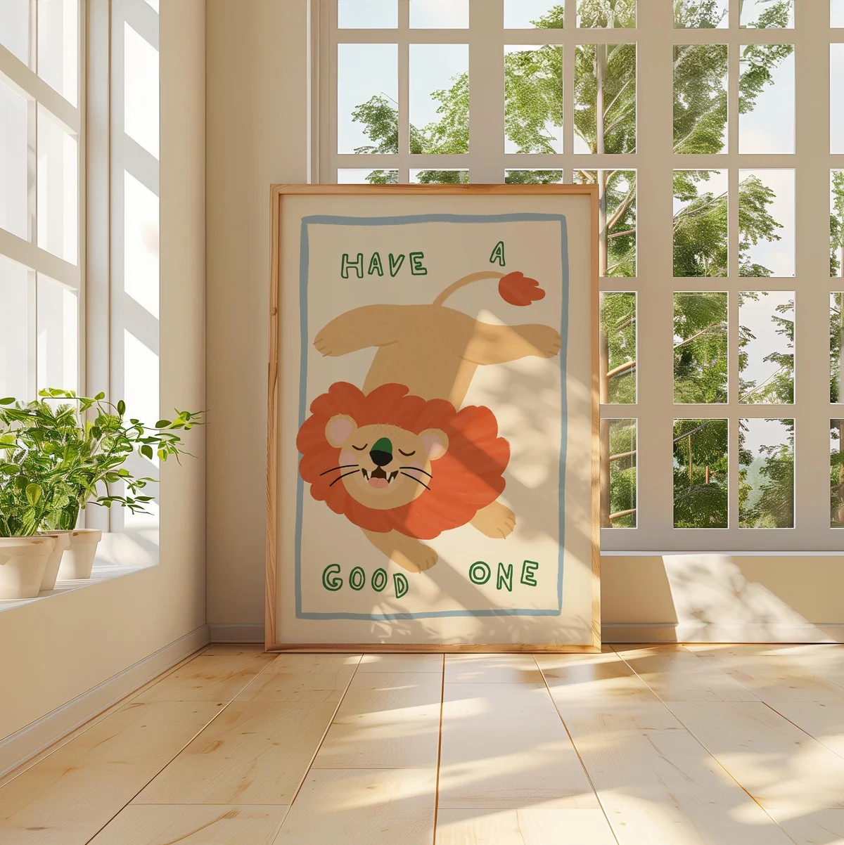 Modern,Cartoon Loin And Have A - Home Decor Quotes incelemesi ve fiyatı