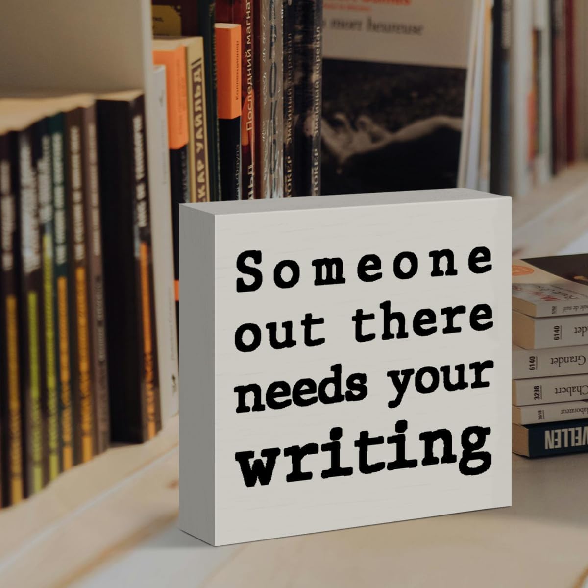 Wooden Box Sign for Writers, N - Home Decor Quotes incelemesi ve fiyatı