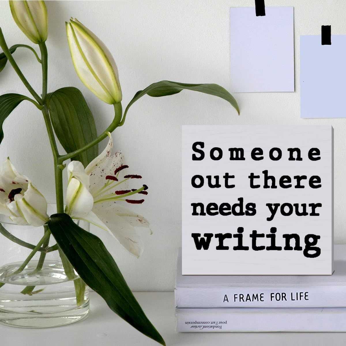 Wooden Box Sign for Writers, N - Home Decor Quotes incelemesi ve fiyatı