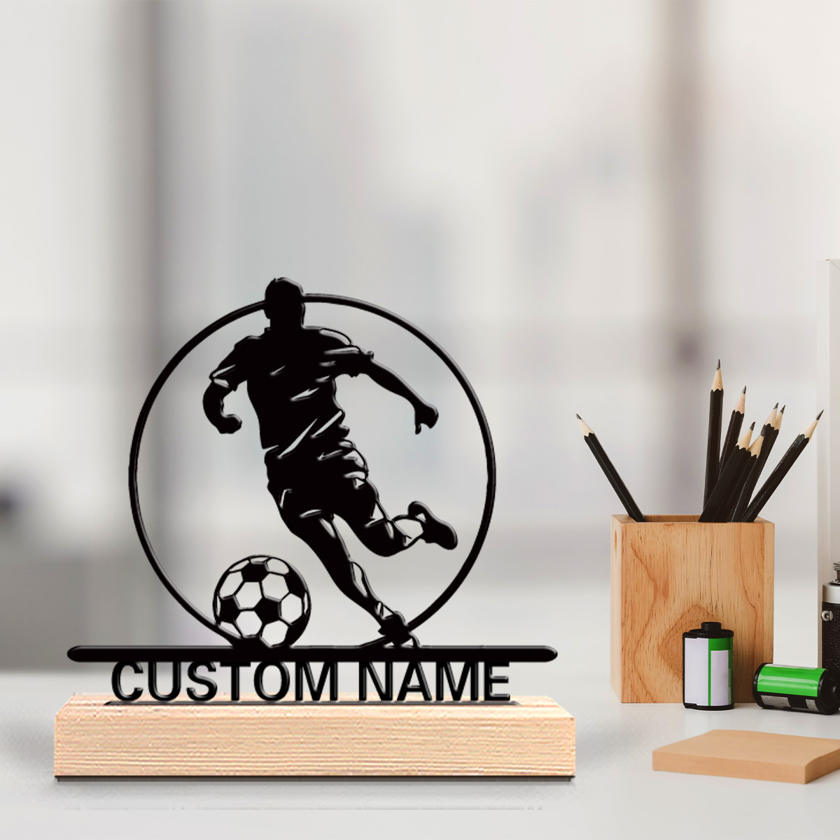 Custom Soccer Player Metal Sta - Home Decor Names incelemesi ve fiyatı