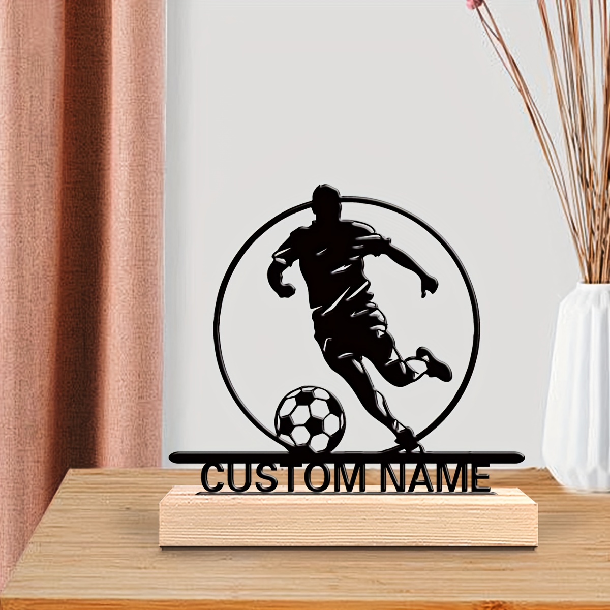 Custom Soccer Player Metal Sta - Home Decor Names incelemesi ve fiyatı