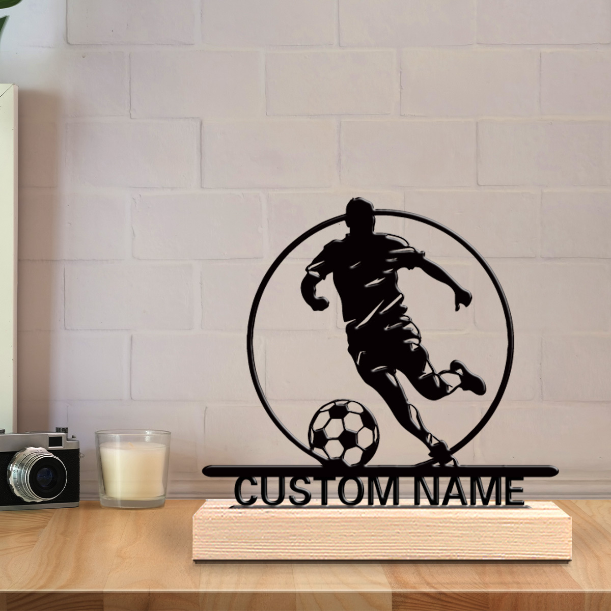 Custom Soccer Player Metal Sta - Home Decor Names incelemesi ve fiyatı