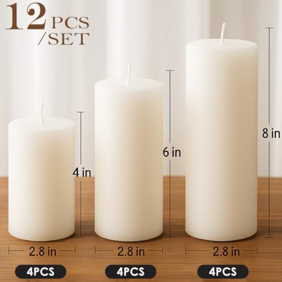 Pillar Candles Set 12 Packs 2. - X Home Decor incelemesi ve fiyatı