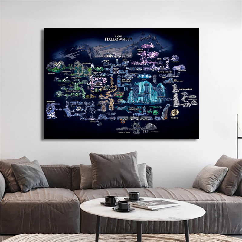Game Hollow Knight Map Game Po - Home Decor Game incelemesi ve fiyatı