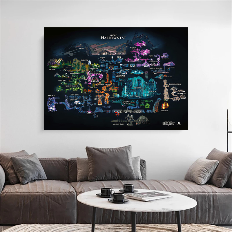 Game Hollow Knight Map Game Po - Home Decor Game incelemesi ve fiyatı