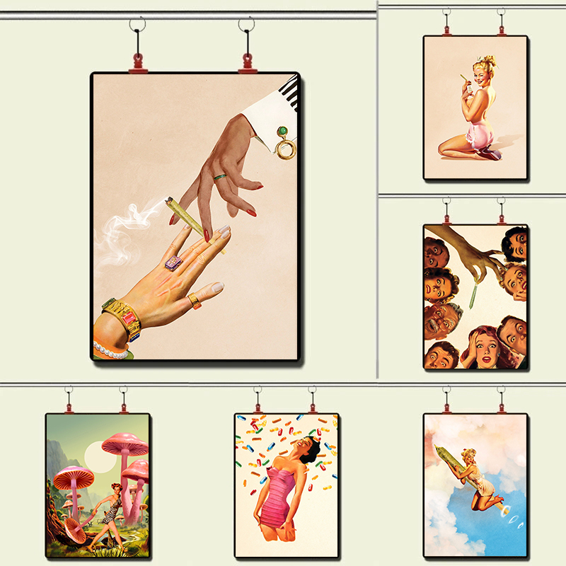Retro Surreal & Trippy Mushroo - Home Decor Interior incelemesi ve fiyatı