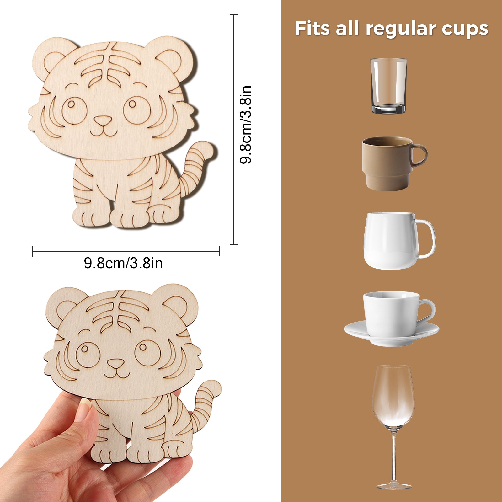 10 Pcs/set Tiger Animal Unfini - Home Decor Diy incelemesi ve fiyatı
