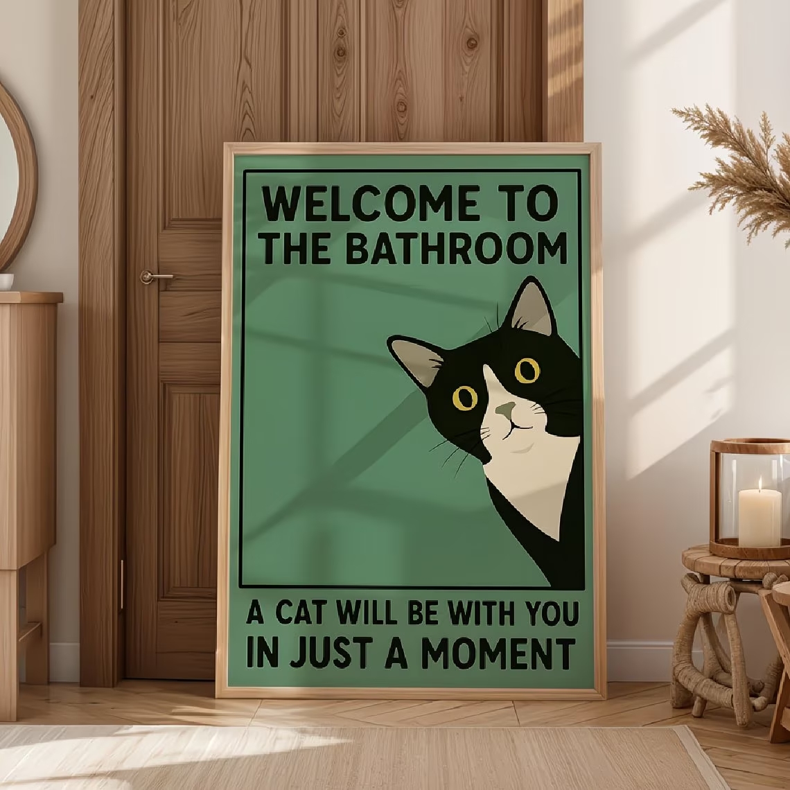 Modern Green Welcome To The Ba - Home Decor Quotes incelemesi ve fiyatı