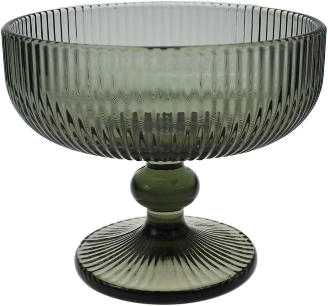Vintage Ribbed Glass Dessert B - Home Decor Vintage incelemesi ve fiyatı