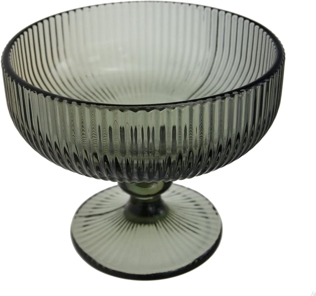 Vintage Ribbed Glass Dessert B - Home Decor Vintage incelemesi ve fiyatı