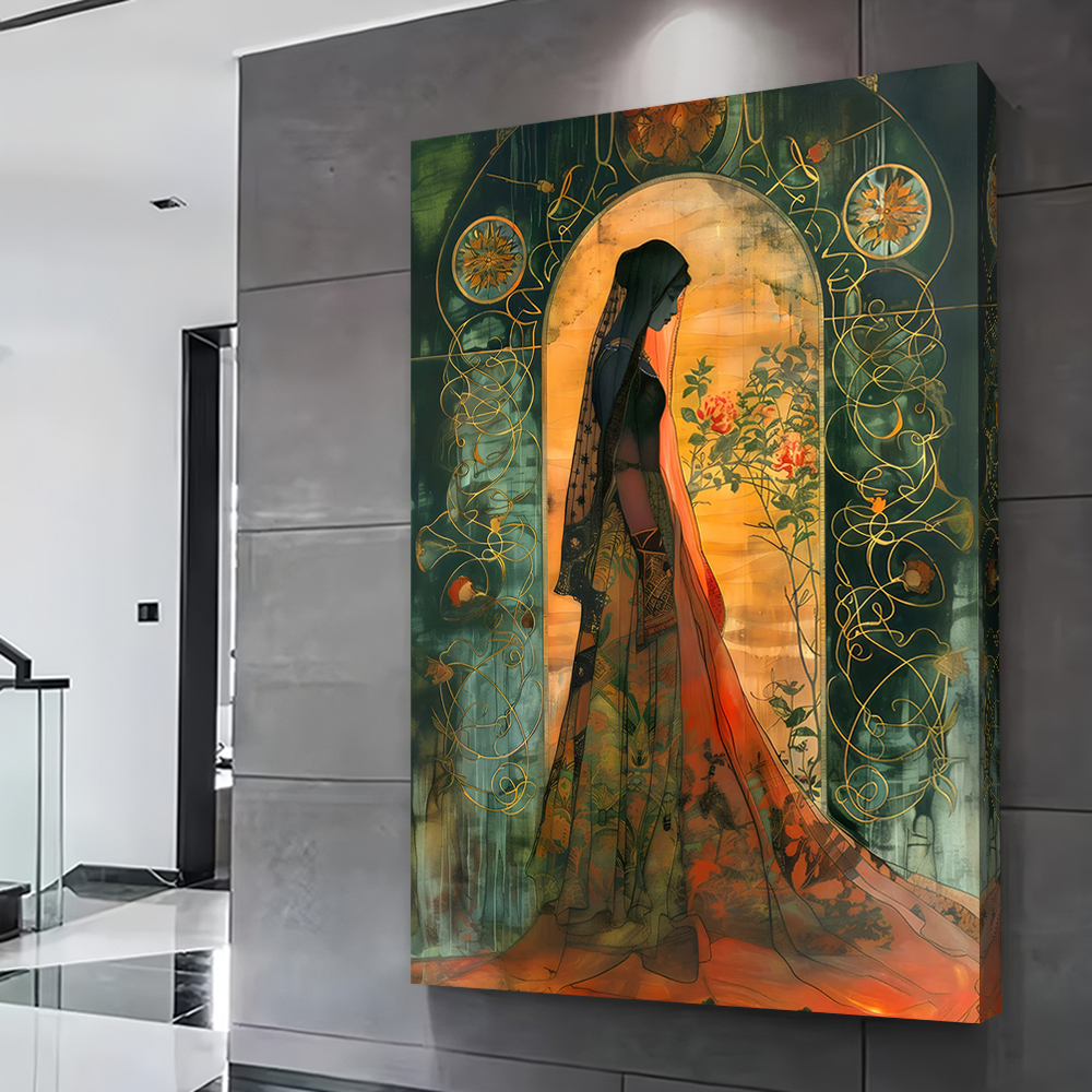 Woman In A Garden Printing Pos - Home Decor Interior incelemesi ve fiyatı