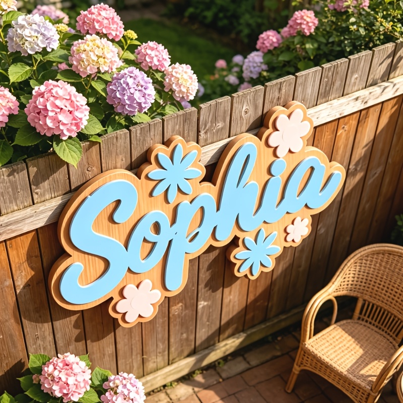 Personalized Floral Themed Nam - Home Decor Names incelemesi ve fiyatı