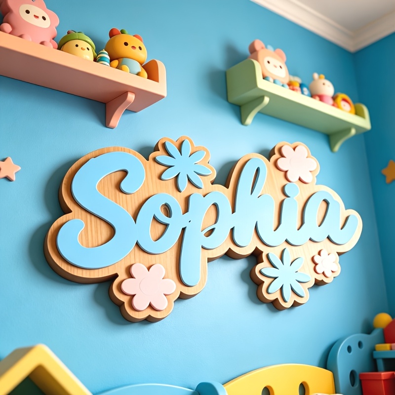 Personalized Floral Themed Nam - Home Decor Names incelemesi ve fiyatı