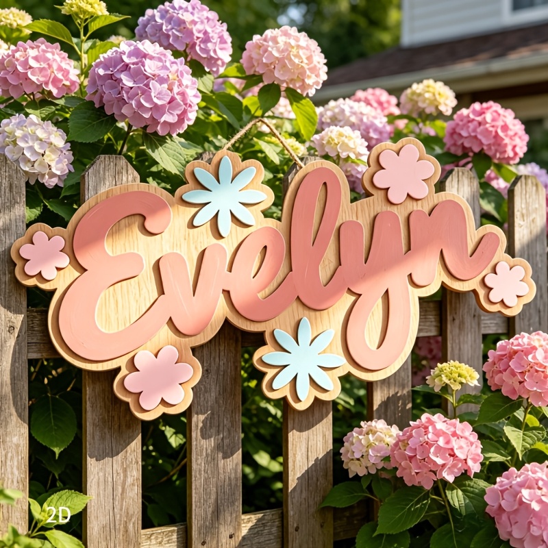 Personalized Floral Themed Nam - Home Decor Names incelemesi ve fiyatı
