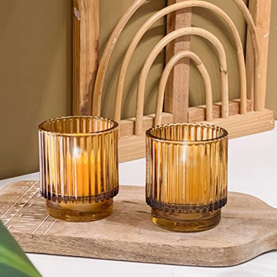 Vintage Glass Tealight and Amb - Home Decor Vintage incelemesi ve fiyatı