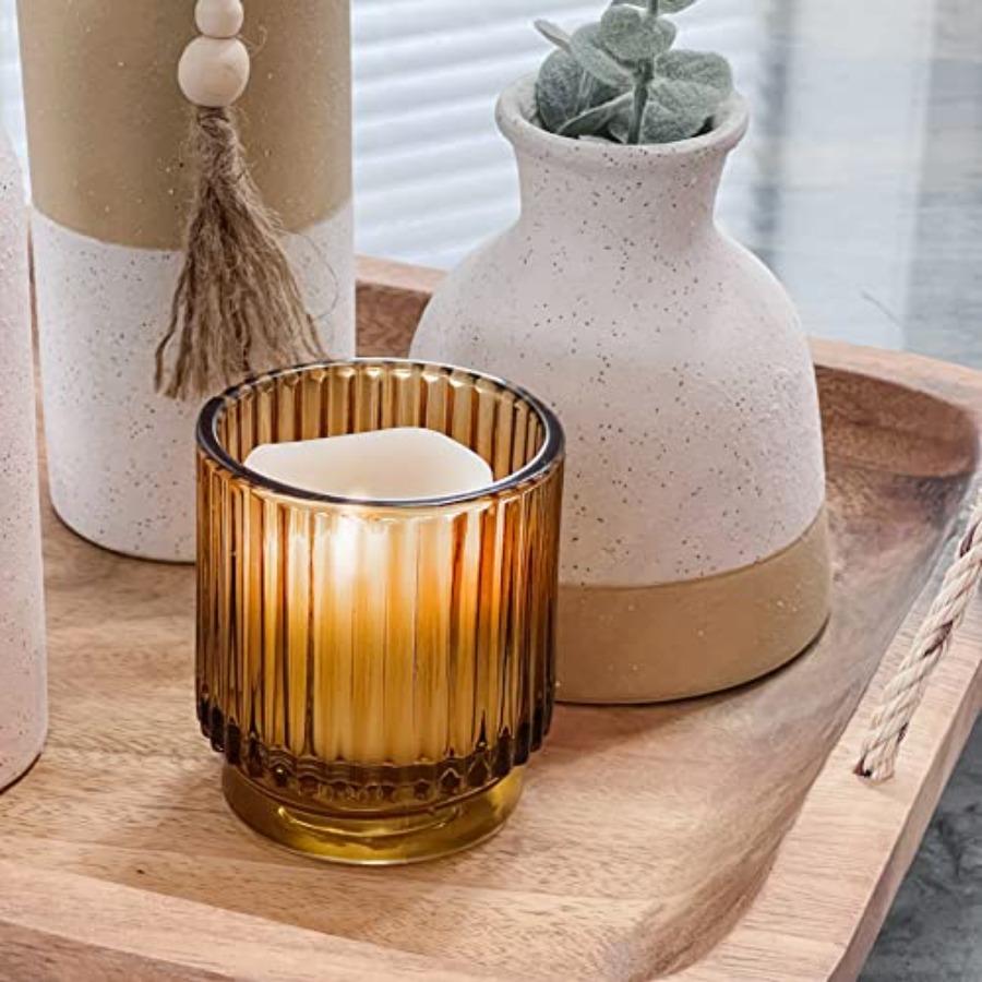 Vintage Glass Tealight and Amb - Home Decor Vintage incelemesi ve fiyatı